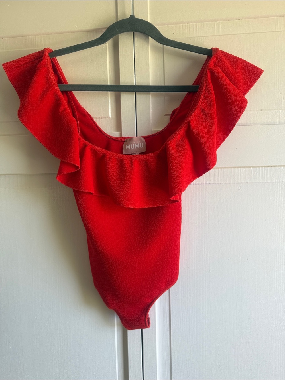 Show Me Your Mumu Red Ruffle Bodysuit